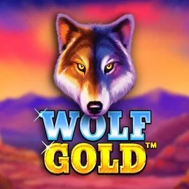 Wolf Gold slot logo by Pragmatic Play at Gambloria Casino